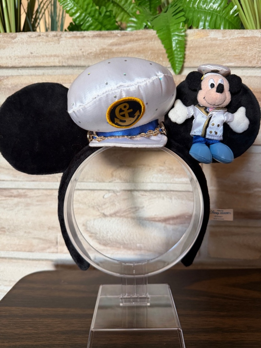 Mickey Mouse Tokyo Disney Seas Ear Headband - White & Black
